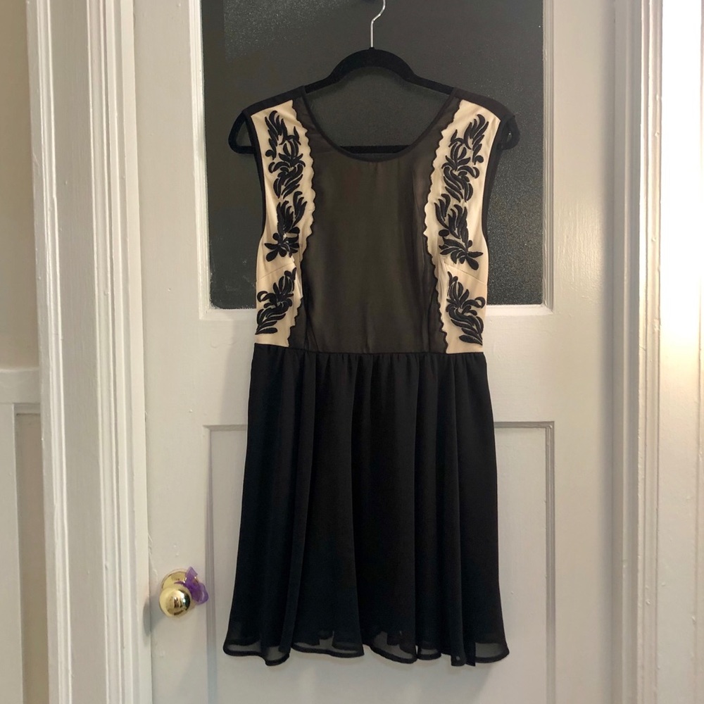 Black and Tan cocktail dress